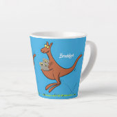 Cute kangaroo en koalas cartoon latte mok (Rechterhoek)