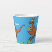 Cute kangaroo en koalas cartoon latte mok (Voorkant)