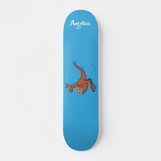 Cute kangaroo en koalas cartoon persoonlijk skateboard (Voorkant)