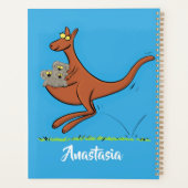 Cute kangaroo en koalas cartoon planner (Achterkant)