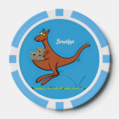 Cute kangaroo en koalas cartoon poker chips (Voorkant)
