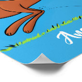 Cute kangaroo en koalas cartoon poster (Hoek)