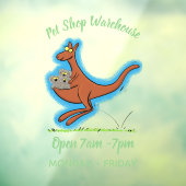 Cute kangaroo en koalas cartoon raamsticker (Vel 3)
