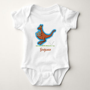 Cute kangaroo en koalas cartoon romper