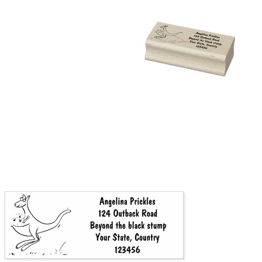 Cute kangaroo en koalas cartoon rubberstempel (Gestempeld)