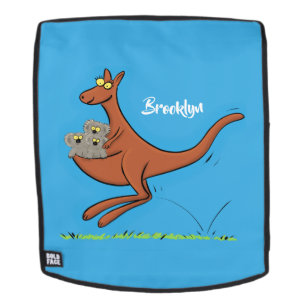 Cute kangaroo en koalas cartoon rugtassen