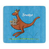 Cute kangaroo en koalas cartoon snijplank (Voorkant)