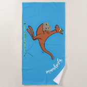 Cute kangaroo en koalas cartoon strandlaken (Voorkant)
