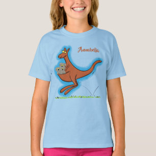 Cute kangaroo en koalas cartoon t-shirt