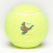 Cute kangaroo en koalas cartoon tennisballen (Achterkant)