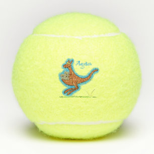 Cute kangaroo en koalas cartoon tennisballen