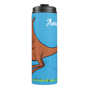 Cute kangaroo en koalas cartoon thermosbeker