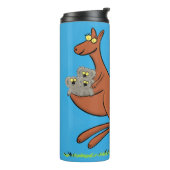 Cute kangaroo en koalas cartoon thermosbeker (Gedraaid links)