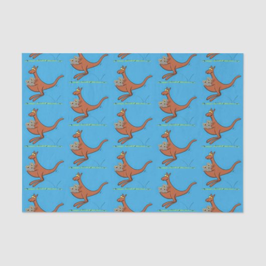 Cute kangaroo en koalas cartoon tissuepapier (Voorkant)