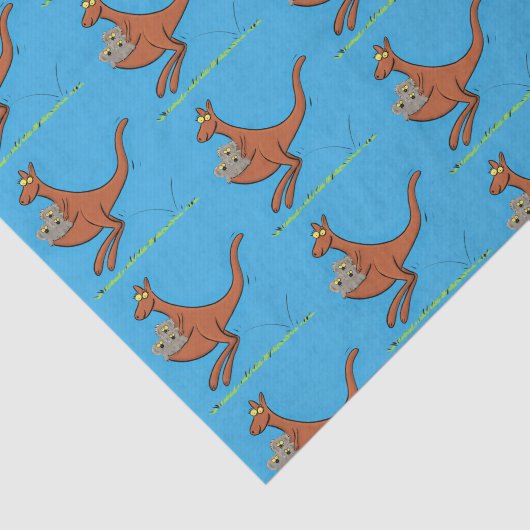 Cute kangaroo en koalas cartoon tissuepapier (Detail)