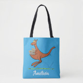 Cute kangaroo en koalas cartoon tote bag (Voorkant)