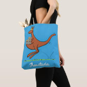 Cute kangaroo en koalas cartoon tote bag (Dichtbij)