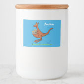 Cute kangaroo en koalas cartoon voedselcontainer etiket (Voorkant)