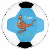 Cute kangaroo en koalas cartoon voetbal (Voorkant)