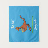 Cute kangaroo en koalas cartoon wandkleed (Voorkant)