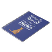 Cute Kangaroo Gifts Funny Humor Animal Humorous Notitieboek (Linkerzijde)