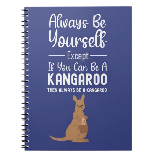 Cute Kangaroo Gifts Funny Humor Animal Humorous Notitieboek (Voorkant)