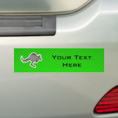 Cute Kangaroo Groen Bumpersticker (Op auto)