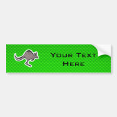 Cute Kangaroo Groen Bumpersticker (Voorkant)