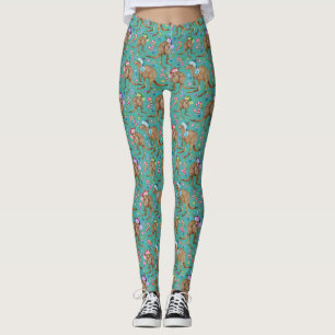 Cute Kangaroo Kerstmis Leggings