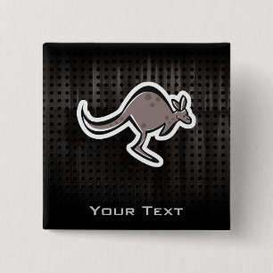 Cute Kangaroo Koel Vierkante Button 5,1 Cm