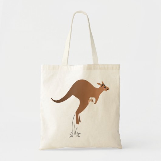 Cute kangaroo met baby in zakje tote bag (Voorkant)