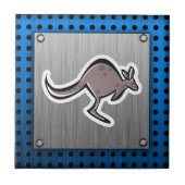 Cute Kangaroo Metaalblik Tegeltje (Voorkant)