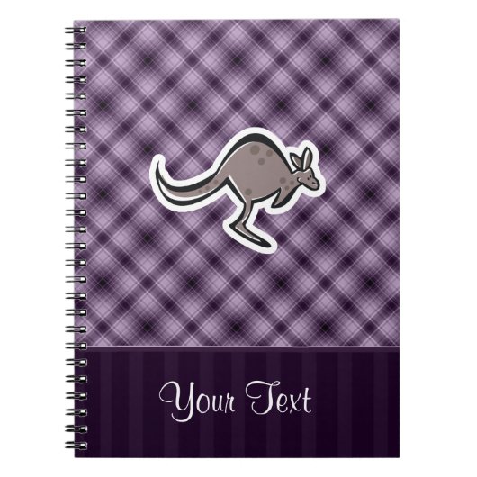 Cute Kangaroo Paars Notitieboek (Voorkant)
