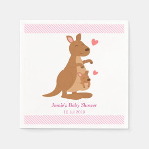 Cute Kangoeroe Baby Shower Feest Servetten