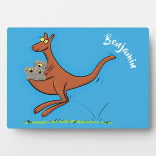 Cute kangoeroe en koala's cartoonillustratie fotoplaat