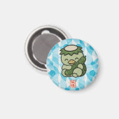 Cute Kappa Fridge Magnet | Japanese Yokai Folklore (Voorkant / Achterkant)
