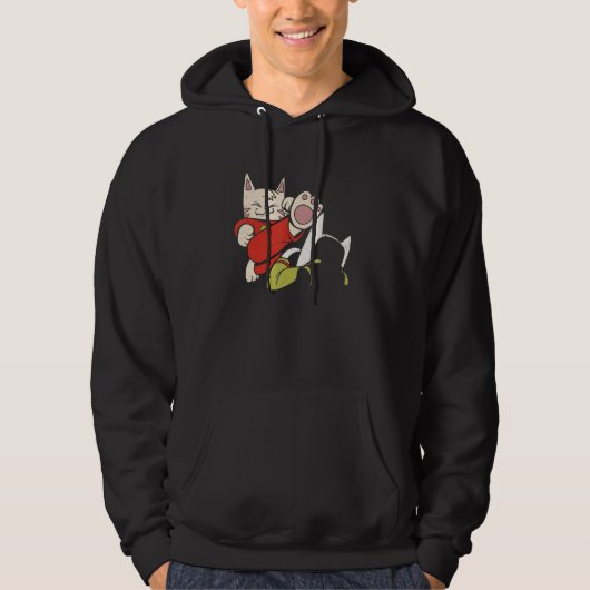 Cute Karate Cats Hoodie (Voorkant)