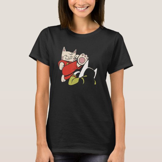 Cute Karate Cats T-shirt (Voorkant)