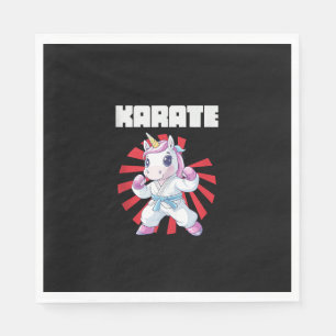 Cute Karate Eenhoorn Karate Japanse Vechtkunst T Servet