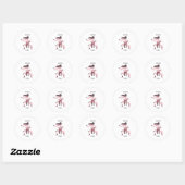 Cute Karate Girl Martial Arts Ronde Sticker (Vel)
