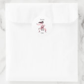 Cute Karate Girl Martial Arts Ronde Sticker (Tas)