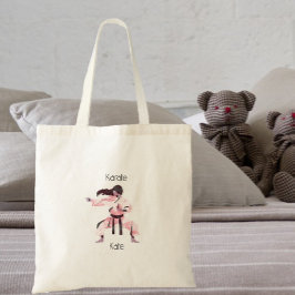 Cute Karate Girl Martial Arts Tote Bag