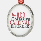 Cute Kardinaal Metalen Ornament (Links)