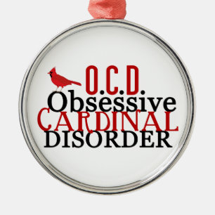 Cute Kardinaal Metalen Ornament