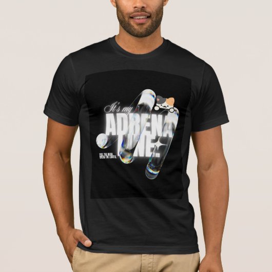 Cute kat & Adrenaline design t-shirt (Voorkant)