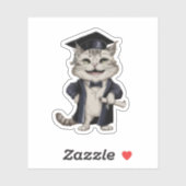 Cute Kat Afstudeerfeest Sticker (Vel)