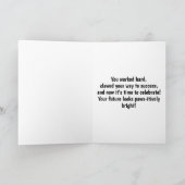 Cute Kat Afstuderen Kaart (Binnen)