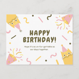 Cute Kat Birthday Briefkaart