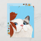 Cute Kat Briefkaart (Voorkant / Achterkant)