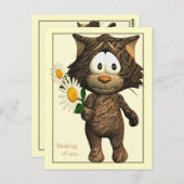 Cute Kat Briefkaart (Voorkant / Achterkant)